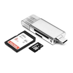 Bucureşti - Cititor de card 3in1 USB-C USB si microUSB