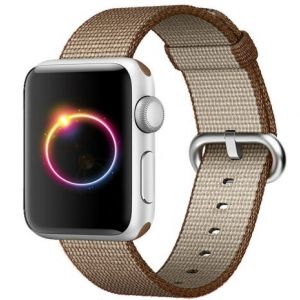 Bucureşti - Curea iUni compatibila cu Apple Watch 1/2/3/4/5/6, 38mm, Nylon, Woven Strap, Brown