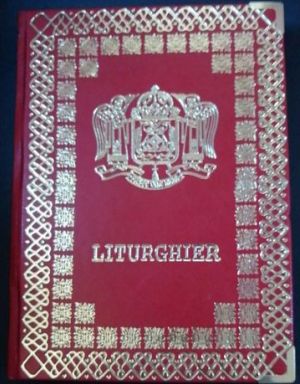 Bucureşti - Liturghier în piele, Molitfelnic, Mineiul, Octoih Mare, Biblia vecerni