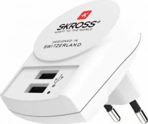 Bucureşti - Alimentator USB Skross 230V 2 iesiri 2.4A alb 1.302421