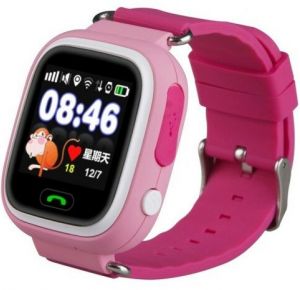 Bucureşti - Ceas Smartwatch copii cu GPS iUni Q90, Touchscreen, Telefon incorporat, Buton SOS, Roz